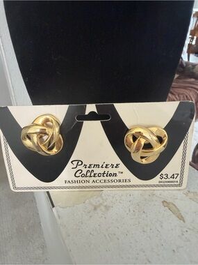 Gold Knot Shoe Clips Vintage